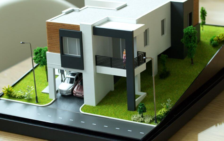 Duplex-Häuser Miniaturmodell