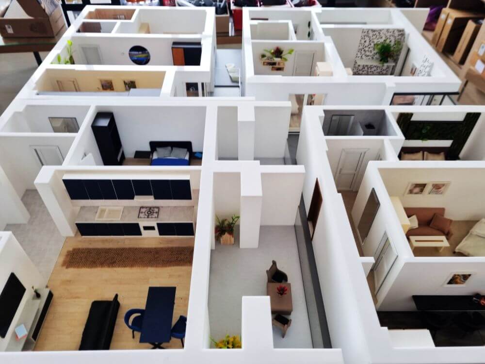 Grundriss Modelle für Wohnungen