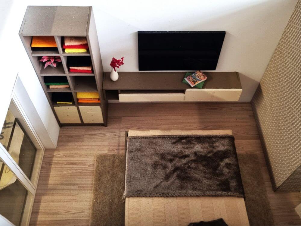 Grundriss mit Möbeln