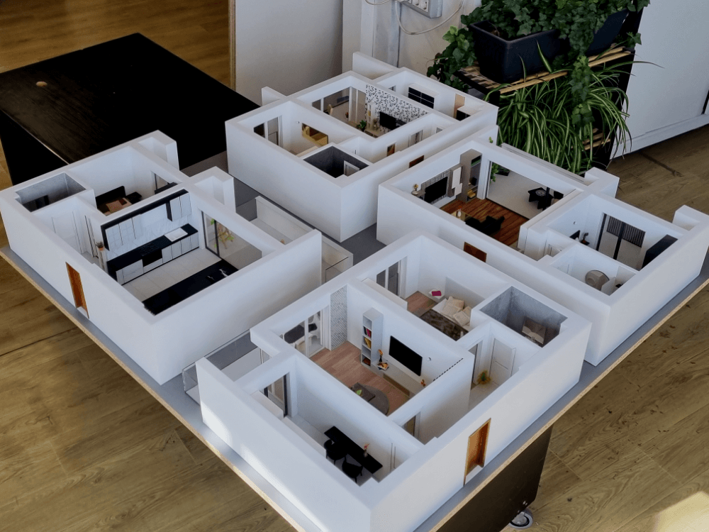 Grundrissmodelle für Wohnungen