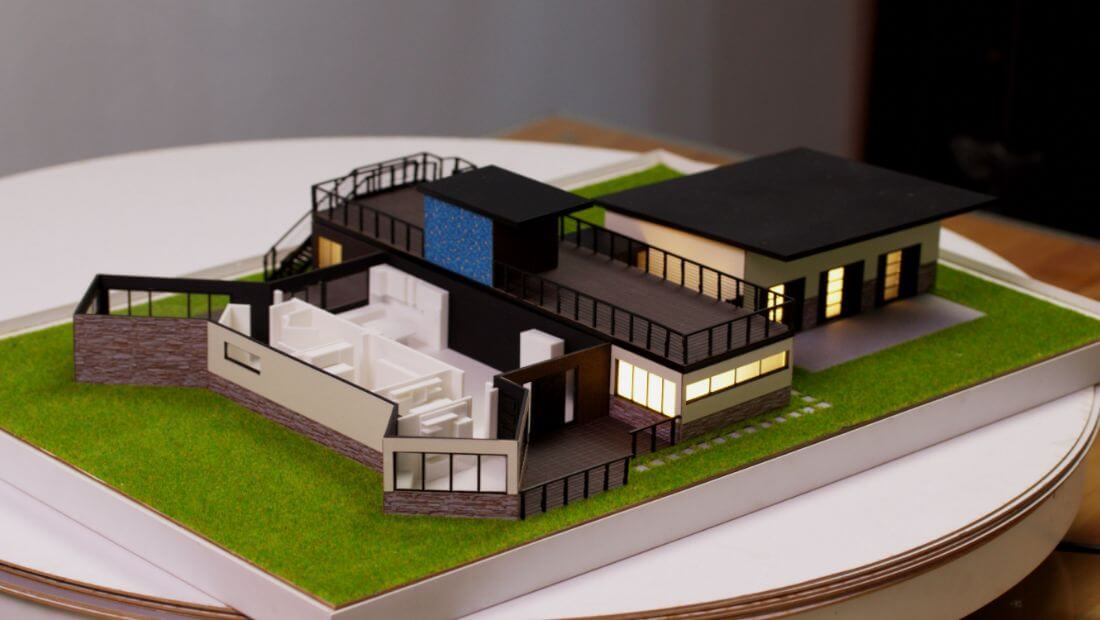 Moderne Villa Architekturmodell