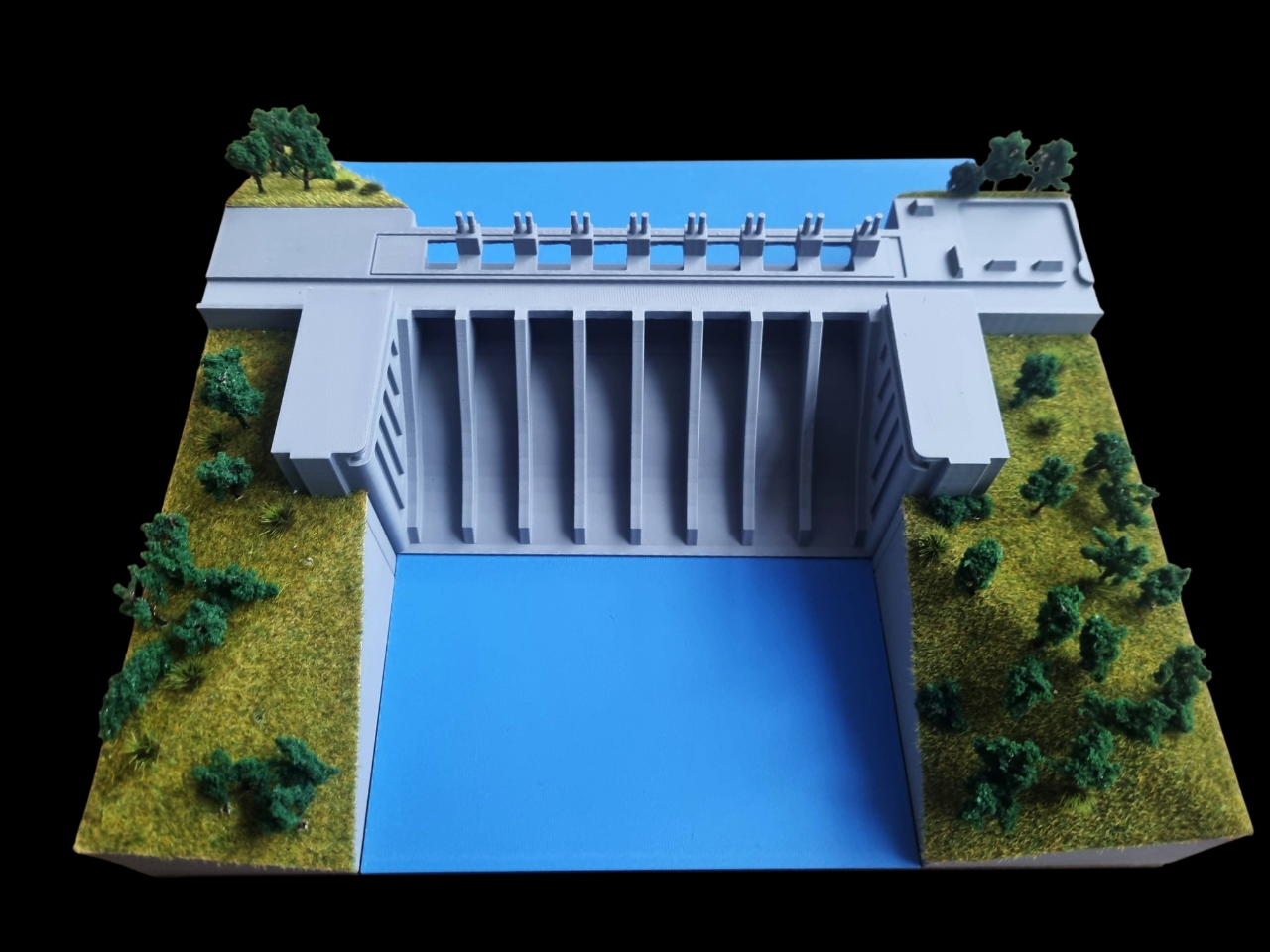 Detailliertes Architekturmodell Talsperre