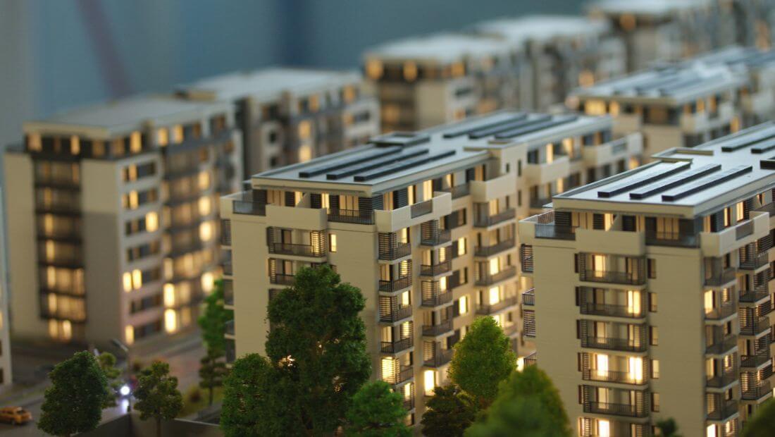 modernen Wohnanlage Architekturmodell